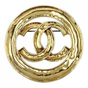 Chanel Brooch CC Logo Round Circle Vintage